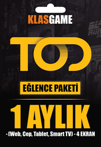 TOD 1 Aylık Eğlence Paketi (Web, Cep, Tablet, Smart TV)